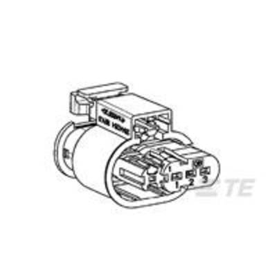 Rysunek techniczny złącza elektronicznego z numerami 1-3 na podłączeniach oraz oznaczeniami '42830' i 'E32011006' u góry.