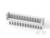 Biały, prostokątny wtyk 15-pinowy z przedłużonymi stykami skierowanymi w dół, na białym tle.