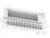 Biały wtyk plastikowy w kształcie prostokąta z 14 pinami, ułożony poziomo.