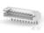 Biały, prostokątny elektryczny złącze z wieloma wystającymi stykami. Stosowany w urządzeniach elektronicznych.