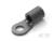 Złącze metalowe z okrągłym otworem i cylindrycznym końcem, odpowiednie do zastosowań elektrycznych.