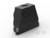 Czarna, prostokątna obudowa z tworzywa sztucznego z jedną śrubą przy podstawie, prawdopodobnie przeznaczona do zastosowań technicznych.