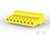 Żółty złącze z ośmioma gniazdami, stosowane w połączeniach elektronicznych.