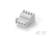 Biały, prostokątny wtyk plastikowy z wieloma otworami przyłączeniowymi, przeznaczony do połączeń elektronicznych.