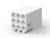 Biały, prostokątny blok z ośmioma okrągłymi wgłębieniami na przedniej stronie, przypominający element konstrukcyjny.