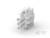 Biały, trzystykowy wtyk z prostokątną osłoną, często stosowany w połączeniach elektronicznych. Po lewej stronie widoczne trzy okrągłe gniazda.