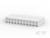 Biały, prostokątny złącze elektroniczne z wieloma stykami, typowo stosowane do połączeń elektrycznych.