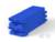 Niebieski prostokątny złącznik z tworzywa sztucznego z dwoma gniazdami, często stosowany w połączeniach bezprzewodowych w projekcie modułowym.