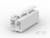 Biały, prostokątny wtyk z dwoma otworami i górną funkcją zatrzaskową. Jest często stosowany w połączeniach elektrycznych.