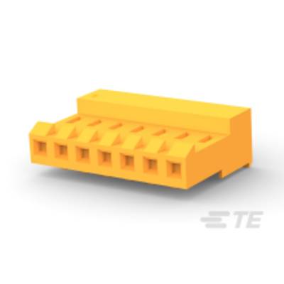 Żółty złącze wielostykowe, odpowiednie do zastosowań elektronicznych.