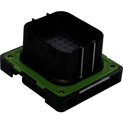 Na obrazku widać czarny prostokątny element elektroniczny z zieloną podstawą i dwoma metalowymi pinami, prawdopodobnie czujnik lub urządzenie łączące.