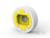 Okrągła, biała tarcza z żółtym, okrągłym wycięciem pośrodku. Odpowiednia do połączeń mechanicznych lub elementów zabawek.