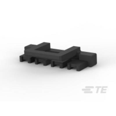 Czarny element z tworzywa sztucznego w kształcie litery L z pięcioma rozstawionymi zakładkami po długiej stronie. Wydaje się to być elementem technicznym.