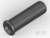 Cylindryczny, czarny plastikowy przewód z otworem na jednym końcu, przedstawiony na jasnym tle.