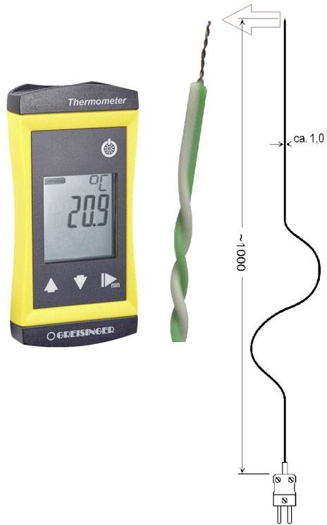 Termometr Greisinger G1200-GTF300 483064, -65 - 1200 °C