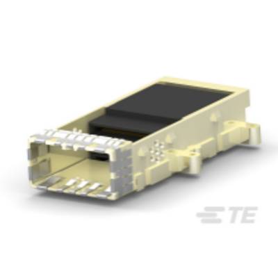 Prostokątne złącze techniczne z wieloma metalowymi stykami do połączeń elektronicznych w urządzeniach lub sieciach.