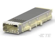 Moduł transmisji danych z metalową obudową i widocznymi złączami do instalacji sieciowych.