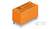 Pomarańczowy element elektroniczny z czterema wyprowadzeniami. Górna powierzchnia zawiera nadruk techniczny.