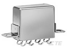 Prostokątny element metalowy z kilkoma wygiętymi hakami u dołu, prawdopodobnie podzespół elektroniczny lub element łączący.