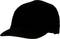 Czarna czapka bez widocznych logo lub wzorów, z wygiętym daszkiem.