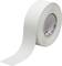Rolka białej taśmy samoprzylepnej, częściowo rozwijana, na białym tle.