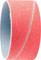 Pas szlifierski w kształcie cylindrycznym, z czerwoną stroną zewnętrzną i niebieską wewnętrzną, stosowany do prac szlifierskich.