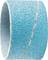 Niebieska taśma ścierna jest przedstawiona. Taśma ma kształt cylindryczny i posiada szorstką strukturę przeznaczoną do procesów szlifowania.