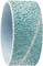 Jasnoniebieska taśma ścierna w kształcie cylindra o szorstkowatej teksturze. Stosowana w pracach szlifierskich w rzemiośle i przemyśle.