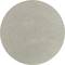 Okrągły, szary papier ścierny, leżący płasko.