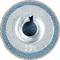 Okrągłe narzędzie szlifierskie z rdzeniem metalowym i niebieskim ziarnem, odpowiednie do obróbki powierzchni i szlifowania precyzyjnego.