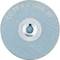 Krążek o niebiesko-szarej powierzchni z napisem 'CD 75 A - COOL 36', z centralnym metalowym pierścieniem do mocowania.