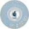 Tarcza szlifierska z niebieskim pokryciem z tkaniny i metalowym środkiem, z napisem 'CD 38 Z 80'.