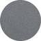 Szary papier ścierny w kształcie koła, o równomiernej strukturze, używany jest do obróbki powierzchni.