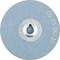 Okrągła tarcza szlifierska o niebiesko-szarej powierzchni. Napis na brzegu: 'CD 15 SIC J6'. W środku znajduje się otwór do mocowania.