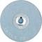 Okrągła, ścierna tarcza szlifierska o niebieskiej powierzchni z centralnym otworem. Odpowiednia do obróbki materiałów.