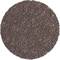Okrągła, ciemnoczerwona tarcza ścierna o grubej ziarnistości, używana do obróbki powierzchni metalowych.