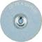 Okrągły papier ścierny z napisem 'CD 75 A 60 PLUS', o niebieskiej powierzchni, z metalowym mocowaniem pośrodku.