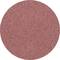 Okrągły arkusz papieru ściernego o ziarnistej, różowej strukturze, używany głównie do wygładzania powierzchni.