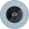 Tarcza ścierna CDR 50 A320 z niebieskim materiałem ściernym i czarnym plastikowym rdzeniem.