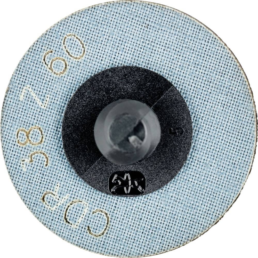 Tarcza szlifierska w zbliżeniu, w kolorze szaro-niebieskim, oznaczona napisami '60' i '38 CDR', zamontowana na czarnym uchwycie.