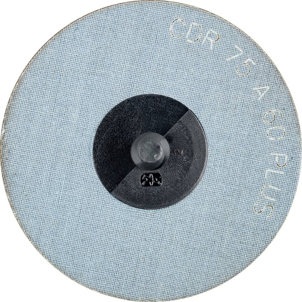 Płyta CD z napisem 'CDR 75 A 60 Plus', niebieskim tłem i czarnym centralnym otworem.