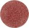 Okrągła, czerwona strukturyzowana podkładka ścierna używana do obróbki powierzchni.