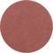 Okrągły kawałek papieru ściernego o czerwonej teksturze.