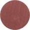 Czerwony papier ścierny o chropowatej powierzchni, w kształcie owalnym. Odpowiedni do szlifowania drewna i metalu.