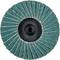 Tarcza szlifierska z lamelkowymi powierzchniami ściernymi, otworem centralnym i wzorem promieniowym. Używana do polerowania lub szlifowania materiałów.