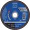 Tarcza szlifierska z niebieską etykietą, marka Pferd. Odpowiednia do stali i stali nierdzewnej. Maks. prędkość 80 m/s, 10.200 obr./min.