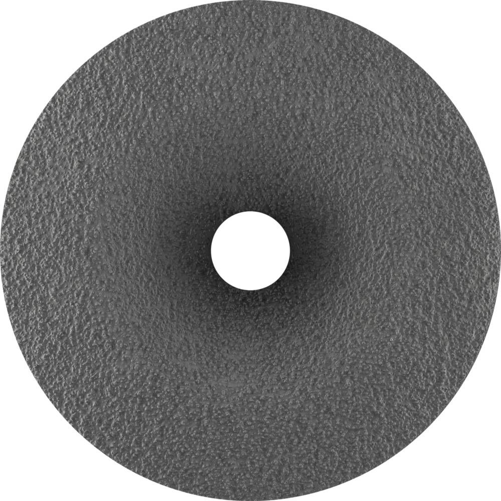 Szara tarcza szlifierska o strukturyzowanej powierzchni z centralnym otworem, przeznaczona do ostrzenia lub polerowania narzędzi.