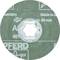 Tarcza ścierna 'PFERD': Zielona tarcza z centralnym otworem, przeznaczona do prac szlifierskich. Nadruk: marka i specyfikacja prędkości.