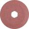 Okrągła tarcza szlifierska o czerwonej, chropowatej powierzchni z otworem pośrodku, przeznaczona do polerowania lub usuwania materiału z powierzchni.