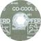 Tarcza szlifierska z napisem 'CO-COOL 60' i 'PFERD'. Widoczne logo i symbole. Istotne informacje dla obróbki maszynowej.